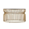 thumbnail image 3 of T901 Coffee and End Table Set made with metal and Tempered Glass Top Gold, 3 of 11