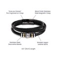 thumbnail image 3 of To My Badass Dad, You Are My Number One Superhero Love You Forever Men Bracelet for Father's Day, 3 of 6