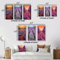 thumbnail image 4 of Designart "Lavender Fields Sunset Glow I" Lavender Framed Wall Art Set Of 3 - Purple Traditional Frame Canvas Set For Living Room Decor, 4 of 6