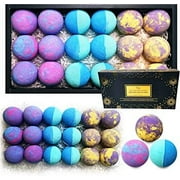 Bath Bombs 18 Piece Gift Set with Healing Essential Oils, Natural Moisturizing Lavender Peppermint Rosemary