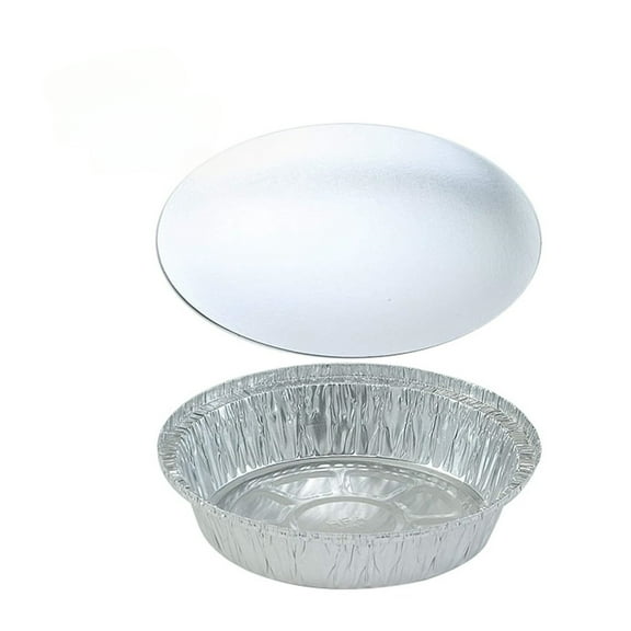 7 inch Round Aluminum Foil Disposable Pans With Board Lids - Food Container