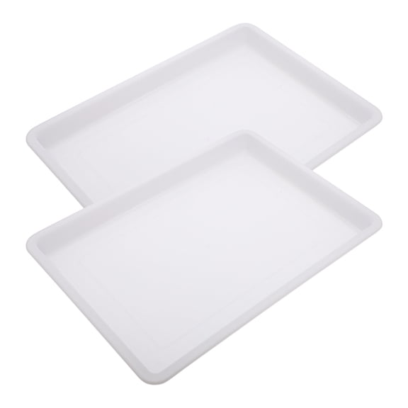 Nicehomfit 2Pcs Premium Plastic Pigment Mixing Trays for Painting Supply in White