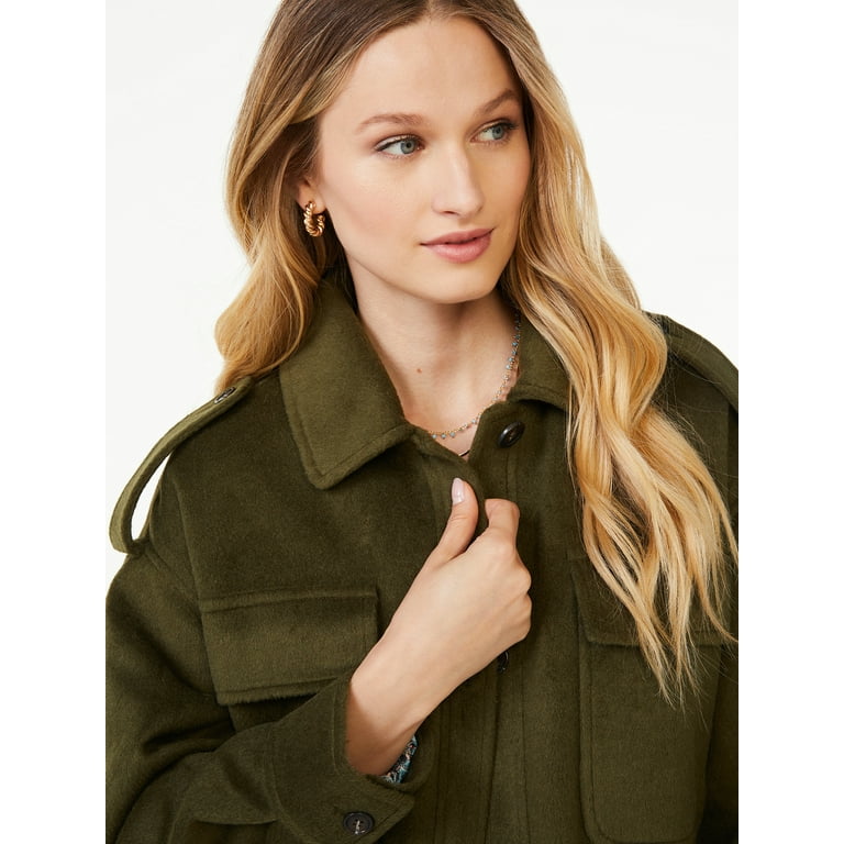 Wool utility cheap jacket