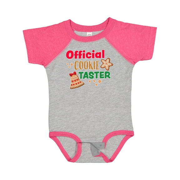 Inktastic Christmas Official Cookie Taster with Bell and Star Cookie Boys or Girls Baby Bodysuit