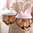 thumbnail image 3 of POINTERTECK Egg Storage Basket Chicken Shape Decoration Iron Anti-slip Egg Storage Container for Kitchen(Black), 3 of 10