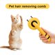 thumbnail image 5 of Cepillo para perros y gatos, cepillo autolimpiante para mascotas, cerdas largas y cortas, para eliminar con un solo clic el pelo muerto y la capa interna (amarillo) JM, 5 of 5