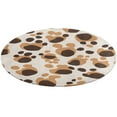 thumbnail image 4 of Leopard Print Pattern Floral Medallion Round Rug - Small Round Area Rug, Soft Non-Slip Machine Washable Bedroom Mat Indoor Accent Entry Carpet for Office Desk Dorm Hallway, 4 of 6