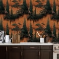 thumbnail image 2 of Peel and Stick Wallpaper Serene Landscape Tall Cypress Trees Blossoms Foliage Wall Mural 17.7in x 9.8ft Self Adhesive Removable Wall Paper Renter Friendly Wallpaper for Nursery Bedroom Cabinets, 2 of 8