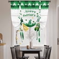 thumbnail image 3 of St. Patrick's Day Tie Up Curtains for Windows, Adjustable Balloon Window Shades, Shamrock Gnomes Gold Coin Plaid Wood Kitchen Window Treatments Adjustable Roll Up Curtain for Basement/Nursery 52"x45", 3 of 8