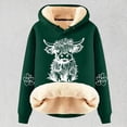 thumbnail image 4 of Puliio Womens Plus Size Hoodies Cute Cow Print Casual Fashion Plus Thick Long Sleeved Hoodie Soft Added Fleece Warm Comfortable Drawstring Hoody Pullover With Pocket, 4 of 4
