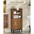 thumbnail image 6 of Bathroom Storage Cabinet, Small Floor Cabinet with 2 Door and Shelves, Toilet Paper Cabinets, Bathroom Organizer with Adjustable Shelf, for Small Spaces Rustic Brown 7.9"D x 14.6"W x 32.7"H, 6 of 17