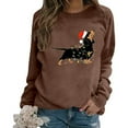 thumbnail image 6 of Cute Dog Sweatshirts for Women 2025 Long Sleeve Dog Graphic Sweatshirt for Lovers Pullover Tops, 6 of 8