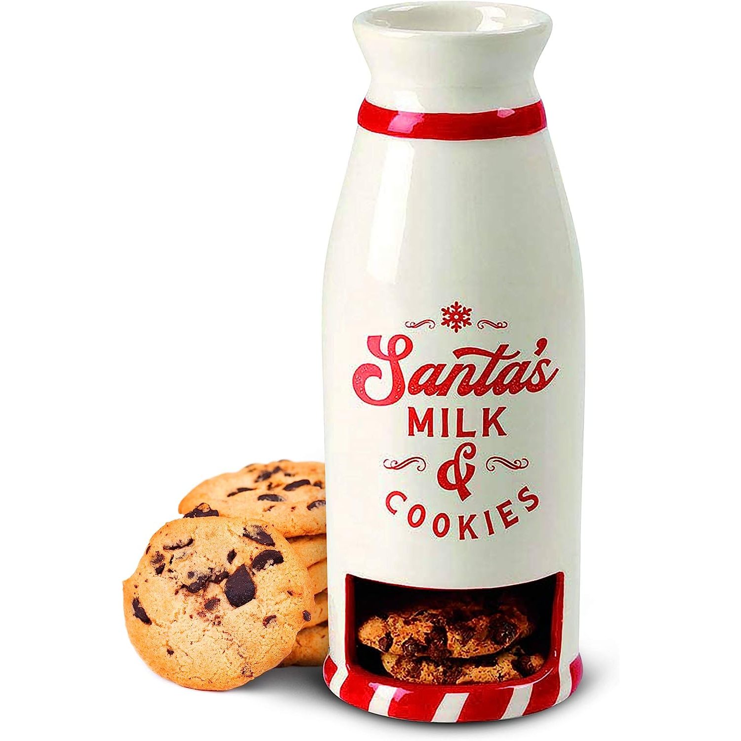 Cookie Mug with Cookie Pocket for Serving Santa a Snack Santa's Milk