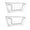 White, variant on Ywmsfl 2 Pieces Stackable Wire Meshes Storage Baskets With Convenient Handles Storage Containers For Various Household Needs