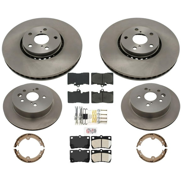 Front & Rear Brake Rotors Brake Pads & Brake Shoes Kit For Lexus GS460 2008-2011