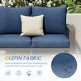 thumbnail image 5 of POTEBAN Aluminum Patio Furniture Set, Modern Metal Outdoor Sectional Sofa, Patio Conversation Sets with Side Table for Poolside, courtyard,Blue, 5 of 10