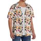 thumbnail image 2 of Balery Cute Cats Camisa Casual de Manga Corta con Botones para Hombre, Texturizada, Estilo Cubano, para Playa, Verano-4X-Large, 2 of 5