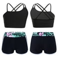 thumbnail image 6 of Zaldita Kids Girls 2 Piece Dance Outfit Printed Camisole and Booty Shorts Set Sports Bra Active Lily 14, 6 of 7