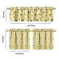 thumbnail image 6 of Kitchen Curtains 24 Inch Short - 3 Panel Set with Cute Bumble Bee and Honeycomb Print, Rod Pocket Window Curtain, 100% Polyester for Bee Lovers, Farmhouse, Kitchen, Living Room, Easy Wash, 6 of 6