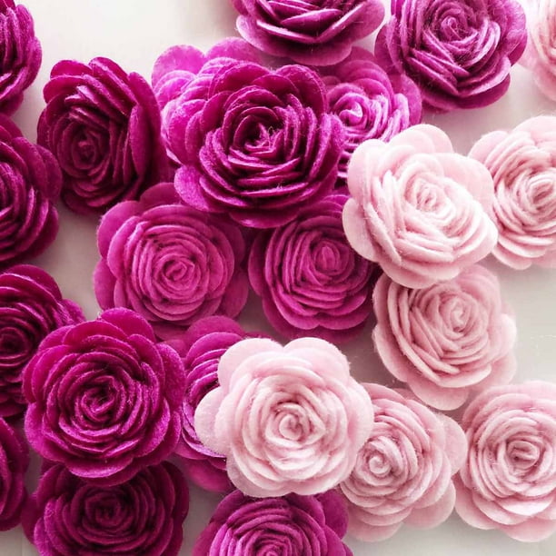 24pcs Mini Fake Rose Flower Heads Artificial Fabric Roses DIY Flowers