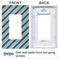 thumbnail image 3 of Yayeee Rocker Switch Wall Plate 1-Gang 4.6"x2.9" Home Decorative Outlet Cover, Green Stripes Pattern, 3 of 6