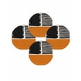 thumbnail image 7 of 15 Inch Round Placemats Set of 4, Orange Black Non Slip Heat Insulation PP Table Mats, Farmhouse Striped Modern Abstract Art Washable Place Mats for Kitchen Dining Party Table Decor, 7 of 7