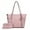 Pink, variant on Women's Gloria Faux Leather Tote Bag and Wallet, 2-Piece Fashion Set by Mia K - Pink