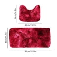 thumbnail image 3 of Linnome 2 Piece Mixed Color Bathroom Mat Set Extra Long Soft Water Absorption Non Slip Thick Washable for Toilet Shower, 3 of 6