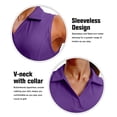 thumbnail image 6 of LEKODE Womens Golf Shirt Sleeveless UPF 50+ Polo Shirts Collared Tennis Tops V Neck Athletic Workout Tank Quick Dry Purple S, 6 of 9