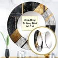 thumbnail image 3 of Designart "Marble Granite Agate with Gold Accents IX" Modern Geometric Rund Mirror For Wall Decor - Large Grey Round Printed Mirror - Glam Round Mirror 29" x 29" Inch, 3 of 5