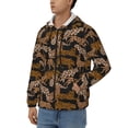 thumbnail image 3 of Vsdgher Leopard Print Mens Hoodies Zip Hoodie, Hoodies for Men, Zip-up Hooded Sweatshirt-XX-Large, 3 of 5