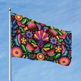 thumbnail image 2 of Kll Colorful Floral Embroidery Mexican Flag 4x6 Ft Parade Party Flag Outdoor Flag Decorative Flag Banner Flags Garden Flag Home House Flags, 2 of 7