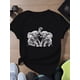 thumbnail image 1 of Plus Size Women's Short Sleeve Sports T-Shirt - Elephants Playfully Design, 1 of 6