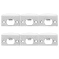 thumbnail image 3 of 6Pcs Silver D-shaped Deadbolt Strike Plate for Door Reinforcement 2.2x1.1x0.1in, 3 of 8