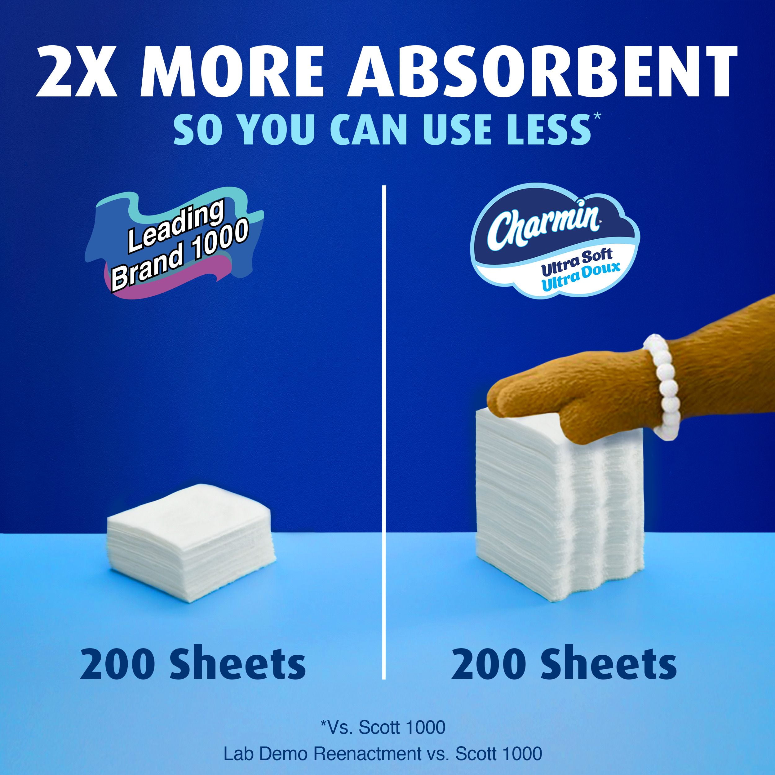 Charmin Toilet Paper Ultra Soft, 30 Triple Rolls = 90 Regular Rolls, 2-ply Bath Tissue, 30 Count