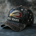 thumbnail image 6 of Adjustable Patriotic 250th Anniversary Baseball Hat Breathable Fabric Embroidered Marine For Outdoor Event Daily Wear, 6 of 8