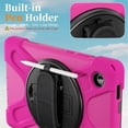thumbnail image 2 of Funda para Samsung Galaxy Tab A9, Funda Protectora de Silicona Anti-caída + Capa de PC con Asa, Soporte, Correa para el Hombro, Resistente a Golpes, Funda Protectora para Tablet de Tres Pruebas, Rojo, 2 of 10
