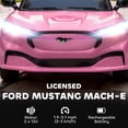 thumbnail image 3 of Qaba 12V Licensed Ford Mustang Mach-E Electric Car, Kids Ride On Car with Remote Control, Adjustable Speed, LED Light, Music, Suspension, Pink, 3 of 9