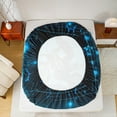 thumbnail image 6 of Feelyou Motorcycle Dirt Bike Twin Sheet Sets, Extreme Speed Sport Twin Fitted Sheet, Neon Cyan Honeycomb Flat Sheet, Ultra Soft Bedroom Decor, 3-Piece, 6 of 8