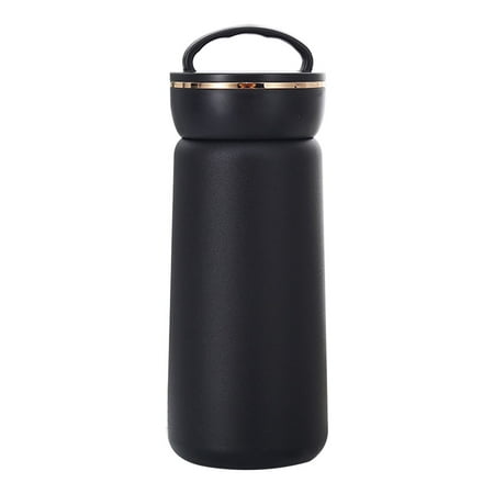 

380ml Vacuum Insulated Hot Water Bottle with Handle Reusable Stainless Steel Flask Wide Mouth Leak Proof Travel Mug Coffee Cup for Hot Cold Drinks