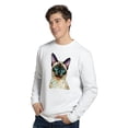 thumbnail image 3 of Patriotic Siamese Stained Glass Portrait American Flag Sweatshirt Unisex Merch Cat Lover Kitten Owner Gifts - 01010, 3 of 6