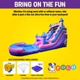 thumbnail image 5 of Pogo Crossover Inflatable Water Slide with Blower, Pink Unicorn 15 Foot Kids Waterslide, 5 of 9