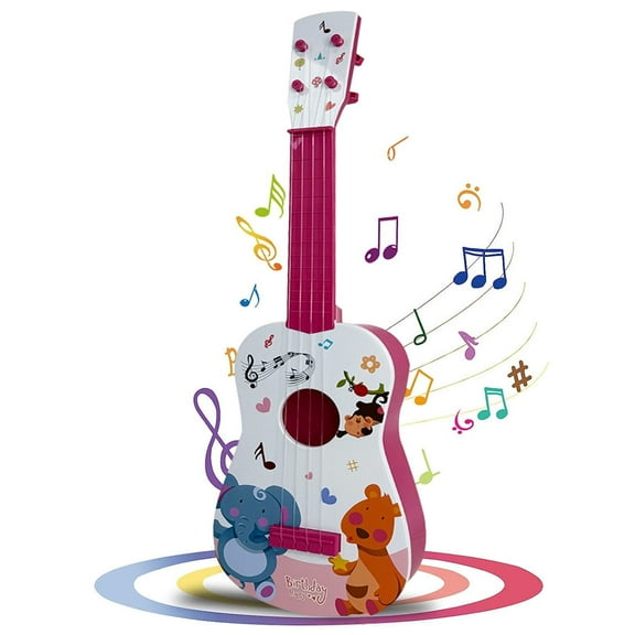 Kid Children Ukulele Guitar for Toddler 4 Strings Musical Instruments Educational for Kids, Boys, Girls, 23", Pink