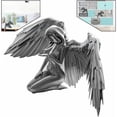 thumbnail image 2 of Adorno de escritorio de resina para mujer, escultura arrodillada con alas de Ángel, decoración de mesa, decoración artística de escritorio, 2 of 5
