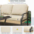 thumbnail image 4 of AECOJOY Outdoor Patio Wicker Furniture Sets On Sale,Rattan Patio Conversation Sets With Rocking Chair For Porch,Beige, 4 of 10