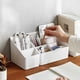thumbnail image 4 of Caja de almacenamiento de escritorio, organizador de bolígrafos, ahorro de espacio, cosméticos de plástico, papelería de oficina, artículos Almacenamiento y organización del hogar Blanco L Monstrate HA082284-01, 4 of 6