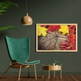 thumbnail image 2 of Colorful Wall Art with Frame, Close Up Image of Autumn Season Leaves and Berries on Wood Art Illustration, Printed Fabric Poster for Bathroom Living Room, 35" x 23", Multicolor, by Ambesonne, 2 of 2