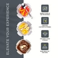 thumbnail image 4 of SOPL-OLIVEWARE Ivy Borosilicate Glassware Square Lunchbox, Napkin & Steel Spoon, Microwave Proof, 3 Cointainer with 320ml Each - Grey, 4 of 5