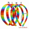 thumbnail image 5 of (One) New rainbow-colored striped headband-XL, 5 of 10
