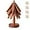 Walnut, variant on Christmas Tree Trivet, Christmas Tree Trivet Set, Foldable Trees Shape Trivets Set with Stand, 4 Walnut Wood Trivets + Storage Rack, Heat Resistant Pot Holders for Kitchen (Walnut, Three-Piece)